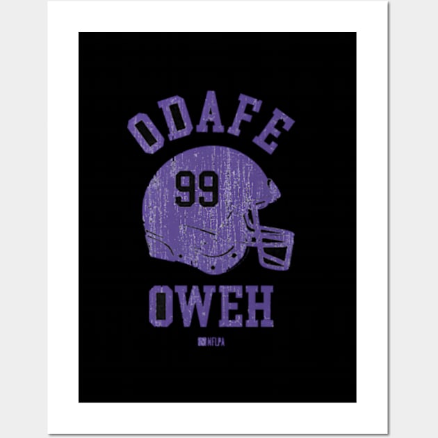 Odafe Oweh Baltimore Helmet Font Wall Art by dany artist